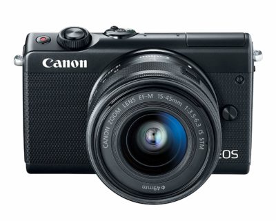 Canon EOS M100 2209C011 Mirrorless Camera w/ 15-45mm Lens - Wi-Fi, Bluetooth and NFC Enabled (Black)