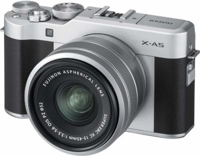 Fujifilm X-A5 Mirrorless Cameras XC15-45mm f3.5-5.6 OIS PZ Lens (Silver)