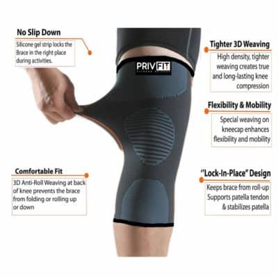 Privfit Men's and Women's Compression Knee Cap Brace Sleeve