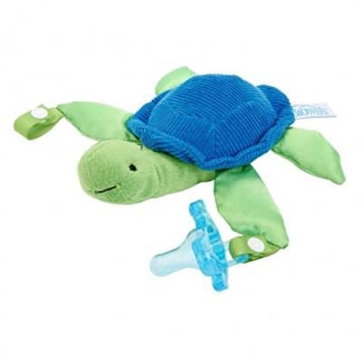 Dr. Brown's Timmy the Turtle Lovey with Blue One-Piece Silicone Pacifier