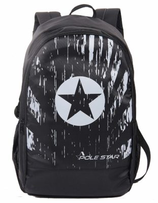 POLE STAR Polyester 30L Black Backpack with Laptop Compartment