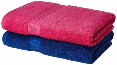 Solimo Amazon Brand 100% Cotton Bath Towel- 2 Piece