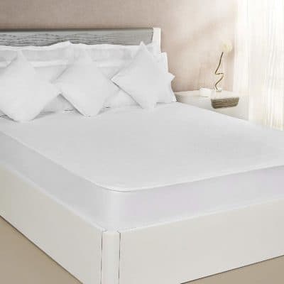 Amazon Brand - Solimo Waterproof Terry Cotton Mattress Protector, 78x72 inches, King Size (White)