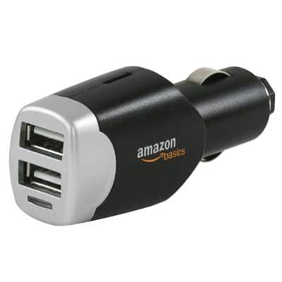 AmazonBasics 4.0 Amp Dual USB Car Charger