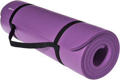 AmazonBasics 13mm Extra Thick Yoga and Exercise Mat with Carrying Strap –