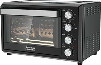 American Micronic AMI-OTG-36LDx 36-Litre Oven Toaster Griller with Rotisserie (Black)