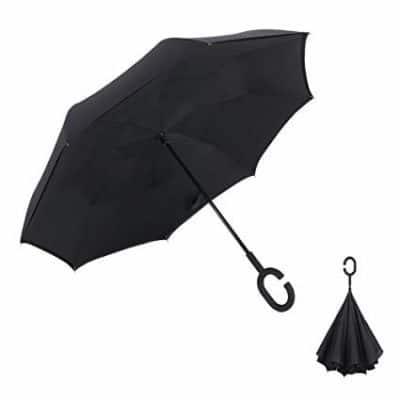Archstone Inverted Foldable Umbrella with C Shaped Handle