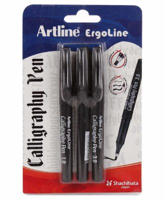 Artline ergoline calligraphy pen.