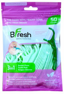 BFresh Flossers 3 in 1 Mint Flavored Dental Floss Picks