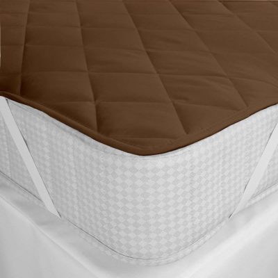 Bedding King Waterproof Microfiber Double Bed Mattress Protector (72X78 inches, Brown)