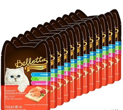 Bellotta Wet Food for Cats and Kittens, Tuna and Salmon, 85 g (Pack of 12)