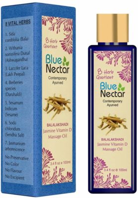 Blue Nectar Ayurvedic Aromatic Bath and Body Massage Oil