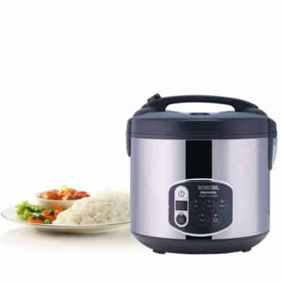 Borosil 1.8-Liters Electric Rice Cooker and Steamer