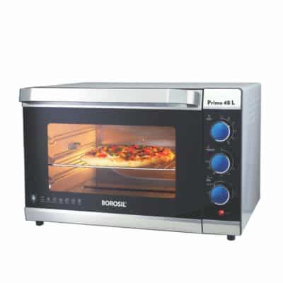 Borosil Prima 48 L 2000 W Stainless Steel Convention Oven Toaster Griller(OTG), Silver