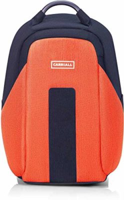 Carriall Polyester Orange And Black Laptop Backpack