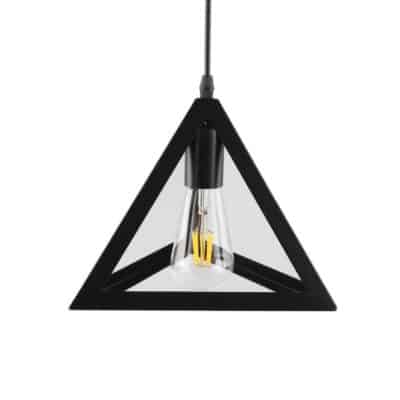 Citra Ac110V E26/E27 Single Head Vintage Black Metal Triangle Shape Hanging Light Pendant Ceiling Light Lamp
