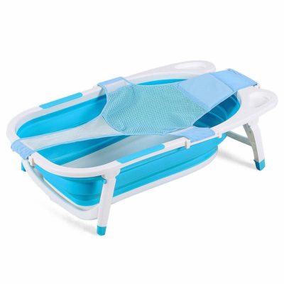 Costzon Baby Folding Bathtub Infant Collapsible Portable Shower Basin