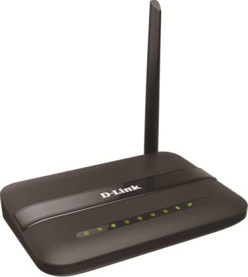 D-Link DSL-2730U Wireless N 150 ADSL2 4-Port Router (Black)