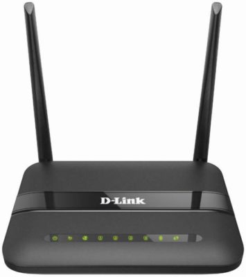 D-Link DSL-2750U Wireless N 300 ADSL2+ 4-Port Wi-Fi Router (Black)