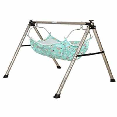 Dyrect Deals Indian Style Semi-Folding Stainless Steel Baby Cradle