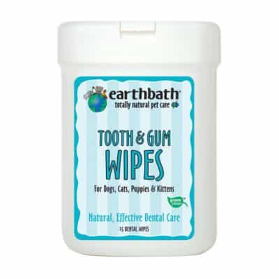 EARTHBATH 026362 25 Count Tooth and Gum Wipes for Dogs, Cats, Puppies and Kittens