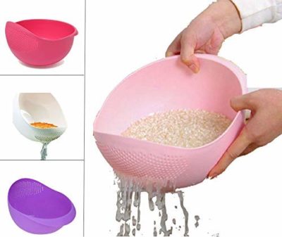 Flatware Rice Pulses Fruits Vegetable Noodles Pasta Washing Bowl & Strainer Good Quality & Perfect Size for Storing and Straining