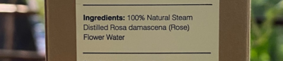 Forest Essentials Facial Tonic Mist Rosewater Ingredients
