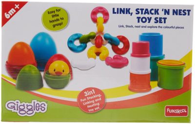 Funskool Link, Stack and Nest Toy Set, Multicolor