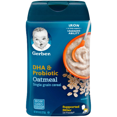 Gerber Baby Cereal DHA amp Probiotic Oatmeal Cereal