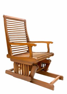 Gomati Woods Pure Teak Wood Rocking Chair Luxury Glider Chair