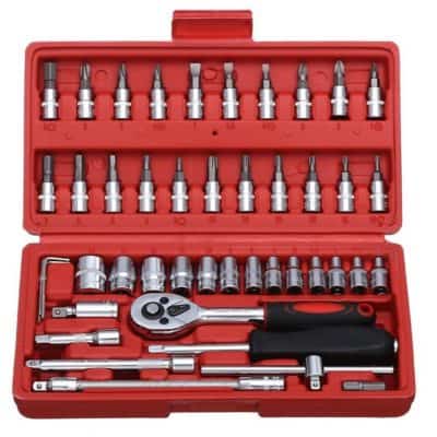 Grizzly 46 In 1 Tool Kit & Screwdriver and Socket Set 