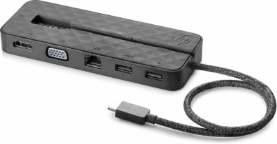 HP 1PM64AA USB-C Mini Dock for Laptops (Gray)