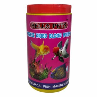 Hello Pet's Freeze Dried Blood Worms Fish Food