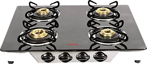 Hindware Armo Stainless Steel, Glass Manual Gas Stove  (4 Burners)