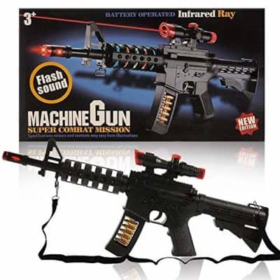 Indusbay Light and Sound Army Style Machine Gun with Vibration
