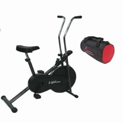 Lifeline exercise cycle 102 for weight loss at home with My spoga gym bag for men and women