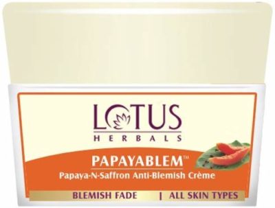 Lotus Herbals Papayablem Papaya-n-Saffron Anti-Blemish Cream