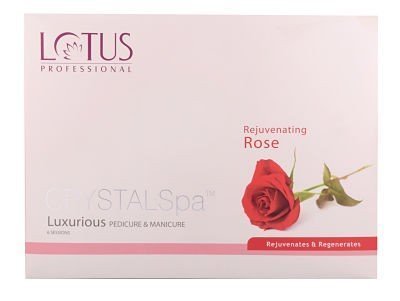 Lotus Professional Spa Luxurious Rejuvenating Rose Crystal Pedicure and Manicure Kit