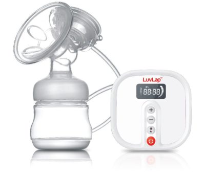 LuvLap Electric Breast Feeding Pump with Anti-Backflow and Rechargeable Battery