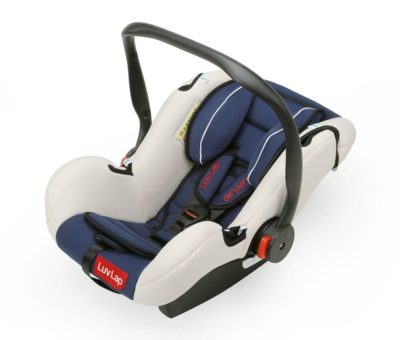 Luvlap Infant Baby Car Seat Cum Carry Cot and Rocker with Canopy Suitable for 0-15 Month Baby (0-13kgs) - Dark Blue