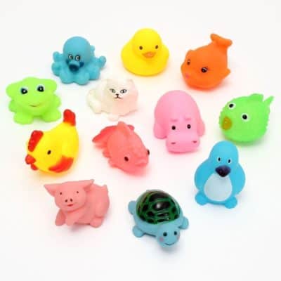 Magnifico® 15 Piece Toddler Baby Bathtub Bathing Chu Chu Squeeze Bath Toys