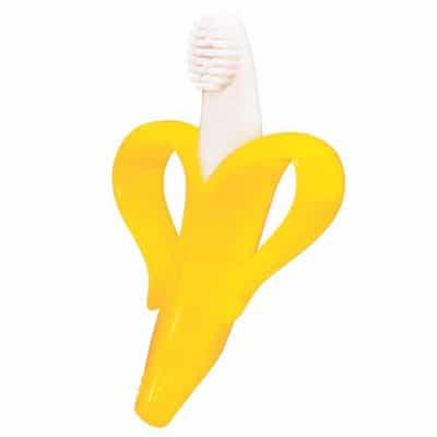 Maxbell Baby Banana Toothbrush Teether with Soft Bristles
