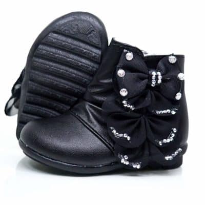 Mishlee Baby Girl Boots-Black Color, Pink Color, and White Color