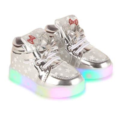 Passion Petals Baby Toddler/Little Girl Led Light Star Light Shoes - Grey