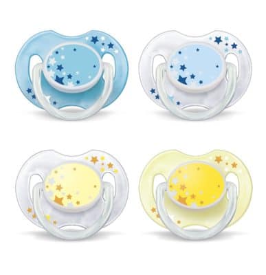 Philips Avent Avent Glow in the Dark Night Time Soothers (Multicolor)