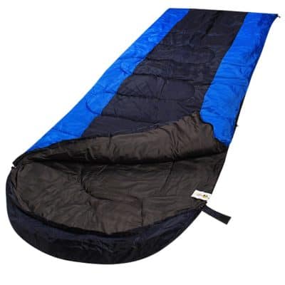 RuggedTrails All-Season Waterproof Hooded Sleeping Bag (Single) Sleeping Bag  (Blue, Black)