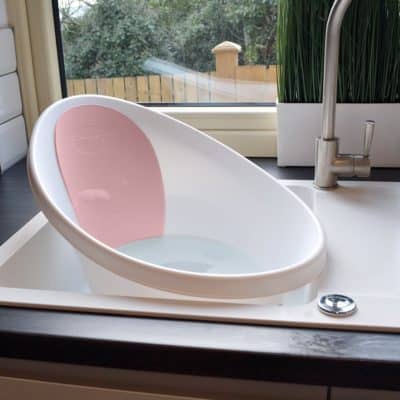 Shnuggle Bath - White With Pink Backrest