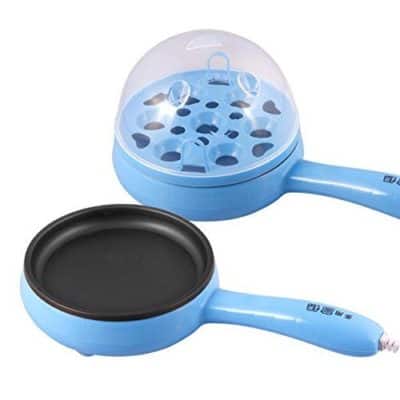 Shopo's 2 In 1 Versatile Multifunctional Electric Frying Pan With Egg Boiler Steamer Cooker