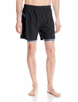 Speedo Men's Hydrosprinter with Compression Swimsuit Shorts Workout & Swim Trunks