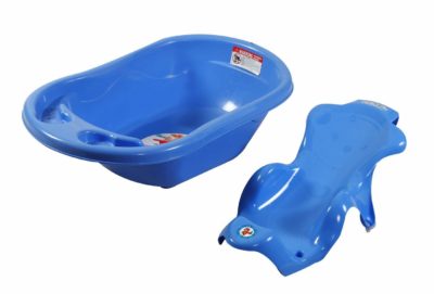 Sunbaby Bath Tub with Bath Sling Combo (Blue)
